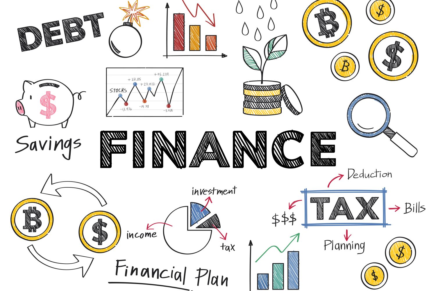 Finance and financial performance concept illustration