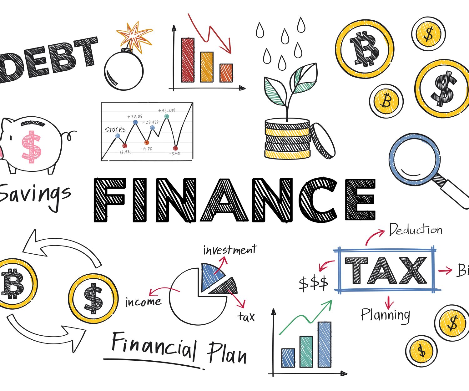 Finance and financial performance concept illustration