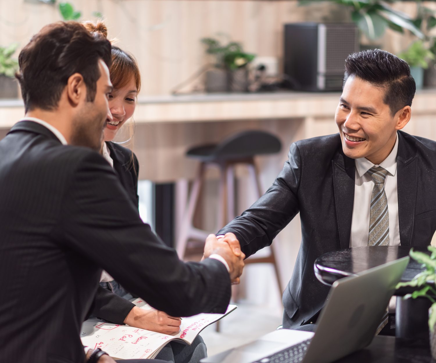 Group of Diverse Business People Successful Teamwork Working Together with Laptop Computer at Office.