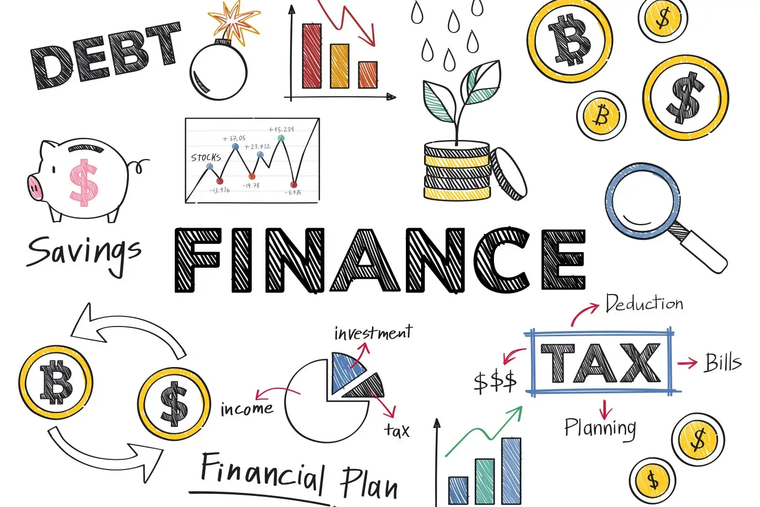 Finance and financial performance concept illustration