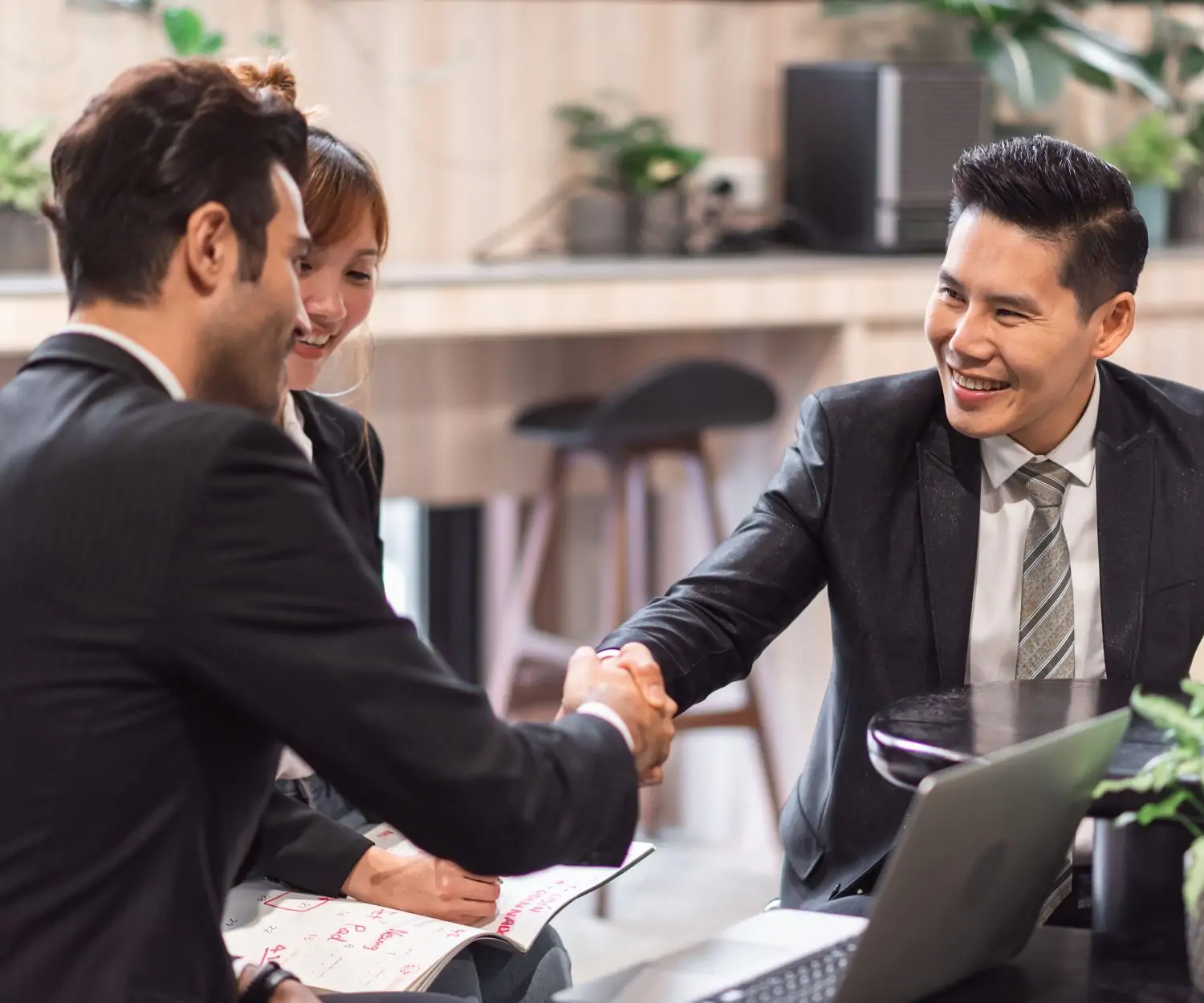 Group of Diverse Business People Successful Teamwork Working Together with Laptop Computer at Office.
